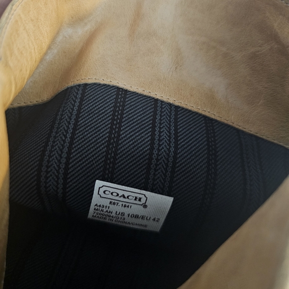 Coach Elm Calf Black Leather Boots, Size 10M - Picture 2 of 7